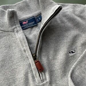 Vineyard Vines boys Light Grey Gray Zip-Up Sweater size M/L